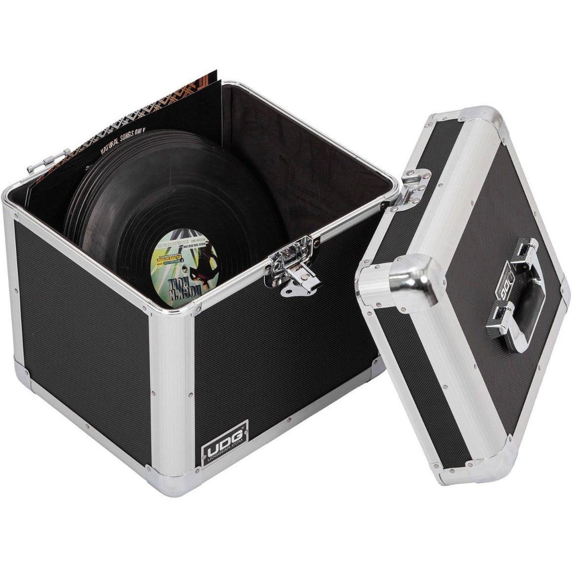 UDG Ultimate Record Case 80 Vinyl Silver DJ record case with sturdy design and silver finish, suitable for storing DJ records.