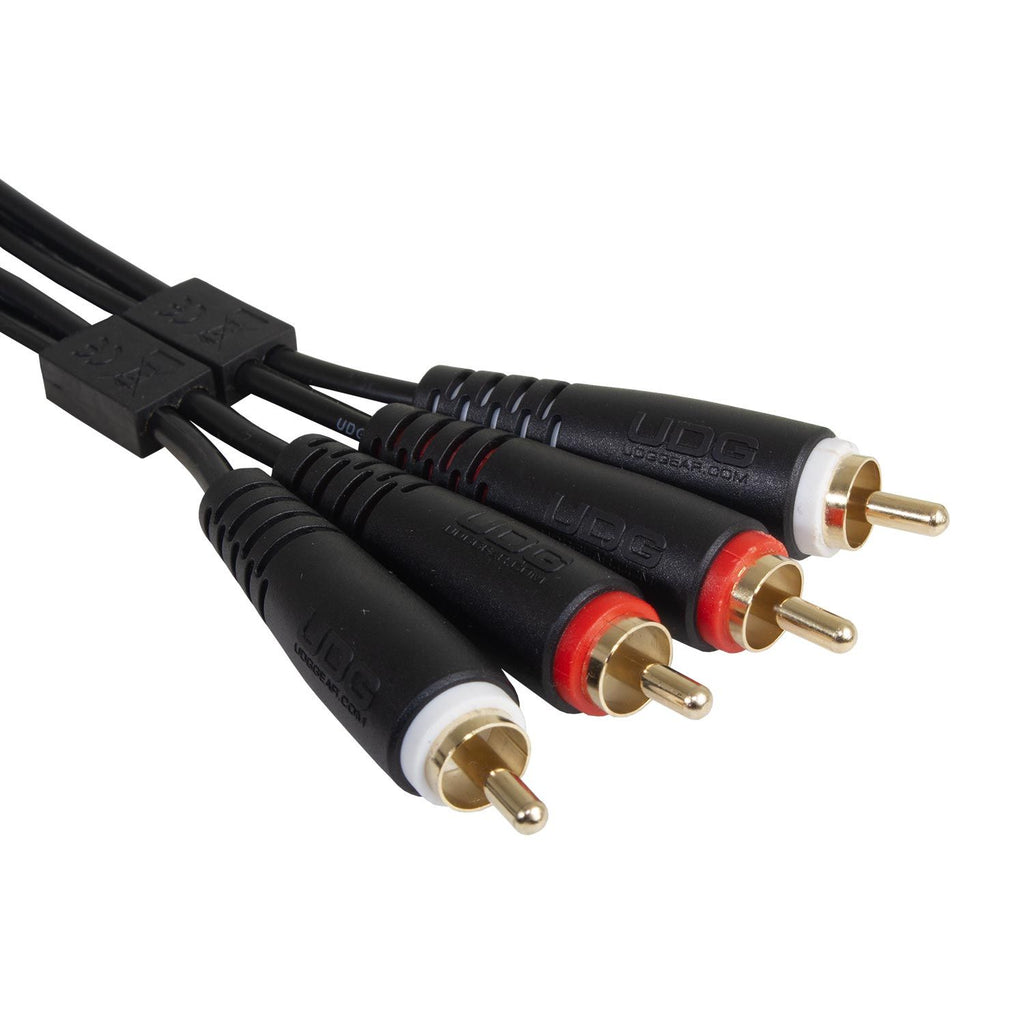 UDG Ultimate Audio Cable Set RCA - RCA Black Straight 1.5m - (U97001BL), in black