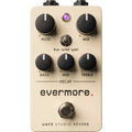 Universal Audio UAFX Evermore Studio Reverb effects pedal, showing controls and sleek design for guitar and studio use.