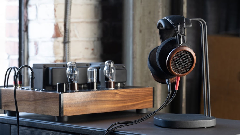 Grado Signature S950 wired headphones with over-ear design, featuring a sleek black finish and premium audio quality.