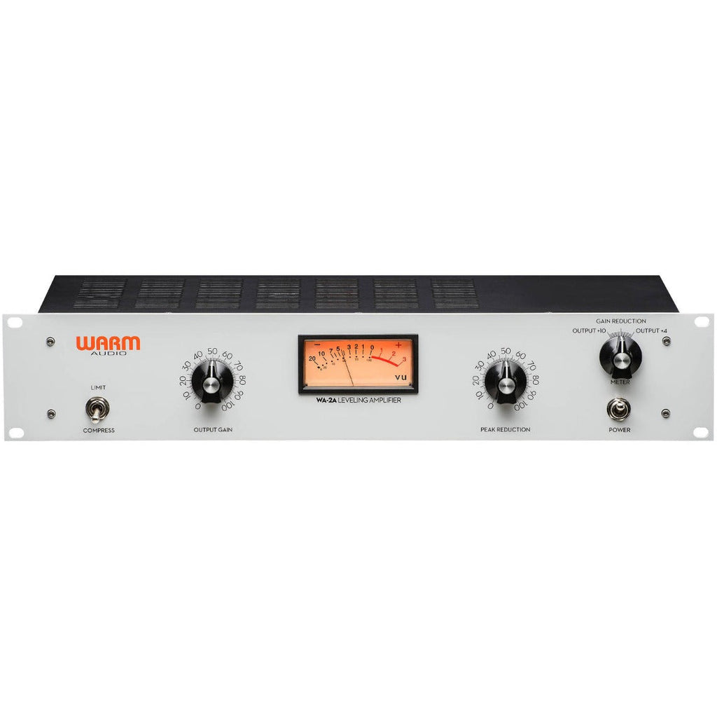 Warm Audio WA-2A vintage-style optical compressor and signal processor with control knobs and VU meter for professional audio processing.