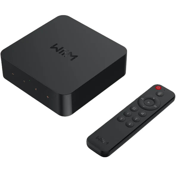 WiiM Pro Plus music streamers, hero shot in black