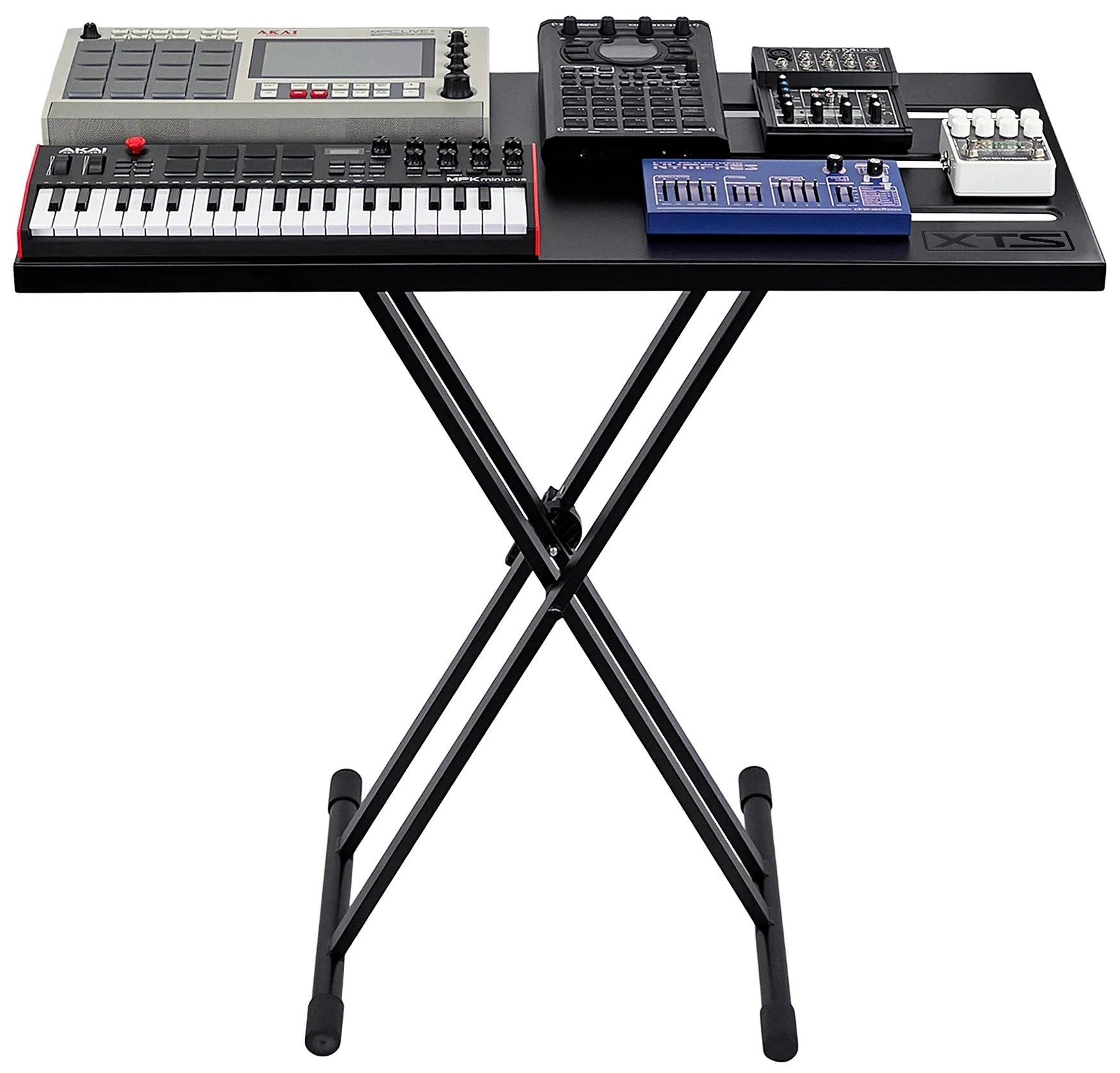 Analog Cases X-PRO Performance Surface keyboard stand showing sturdy metal construction and adjustable height features.