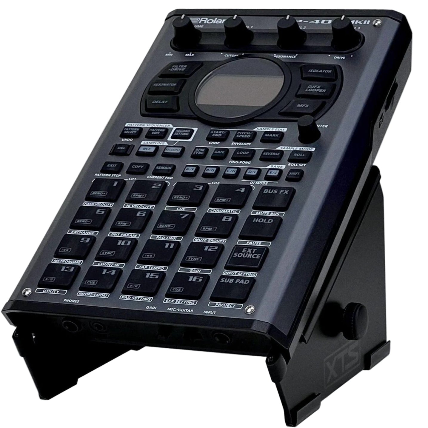 Small Analog Cases XTS Stand for keyboards, featuring a sturdy metal frame and adjustable height for music setup support.