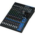 Yamaha MG12XU analog mixer with multiple input channels, control knobs, and built-in effects for live sound and recording setups.