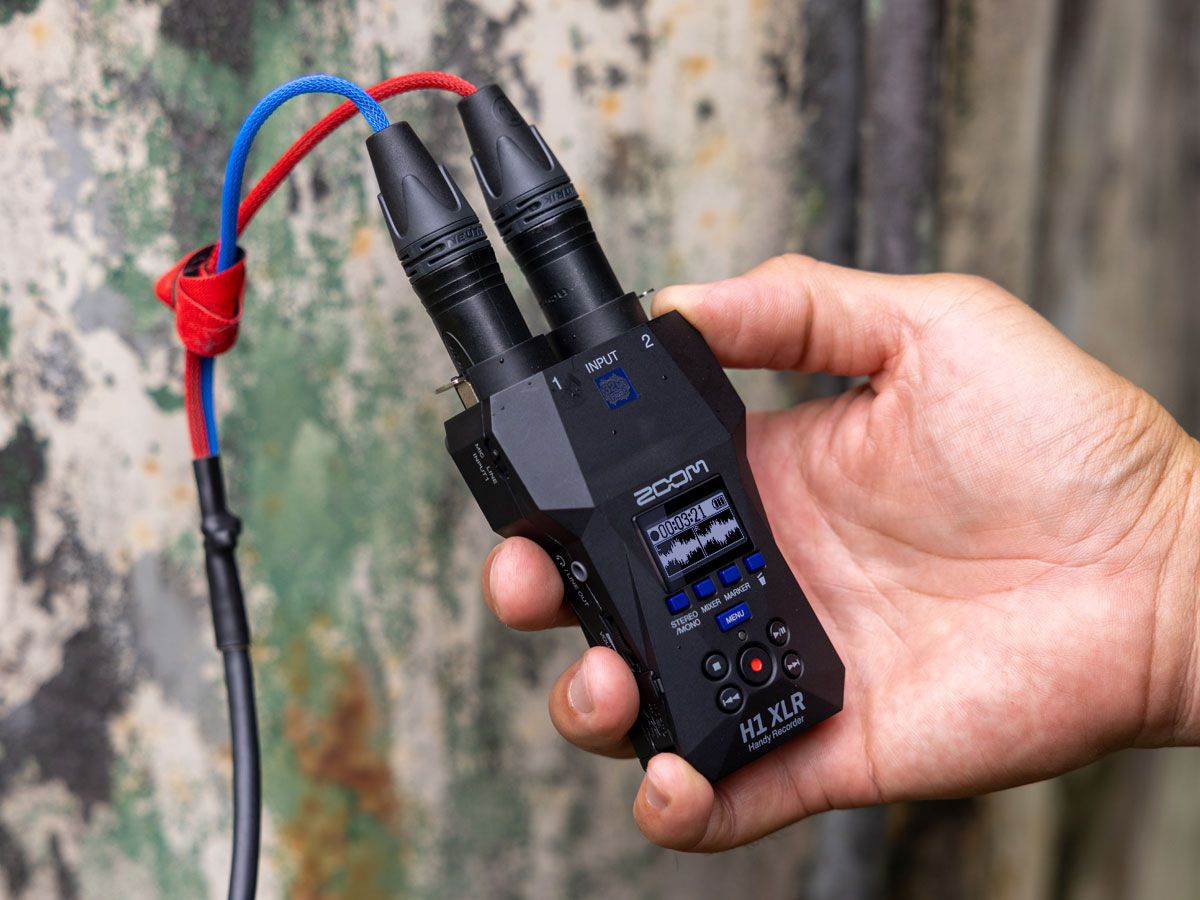 Zoom H1 XLR field recorder.