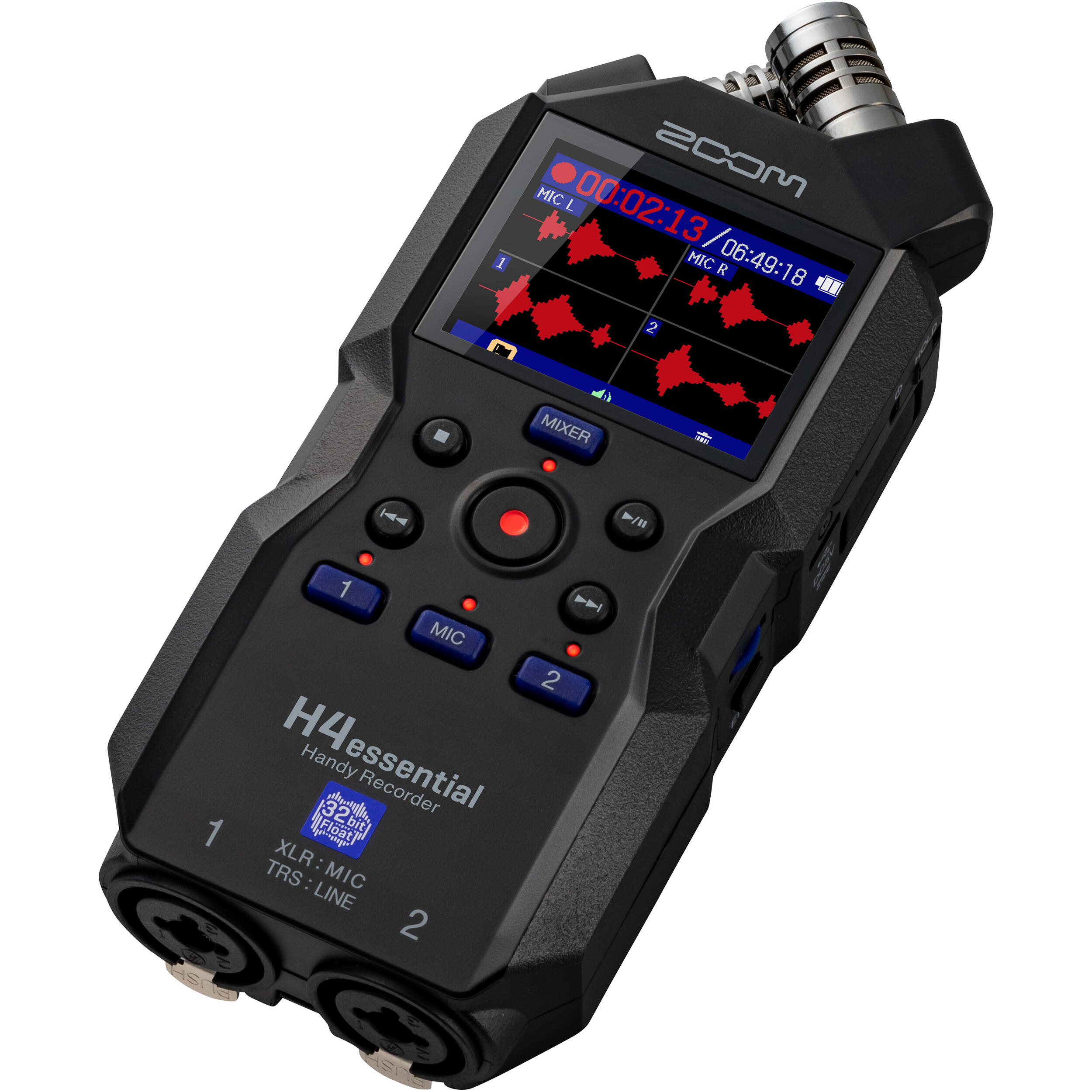 Zoom H4essential handheld audio recorder, in black