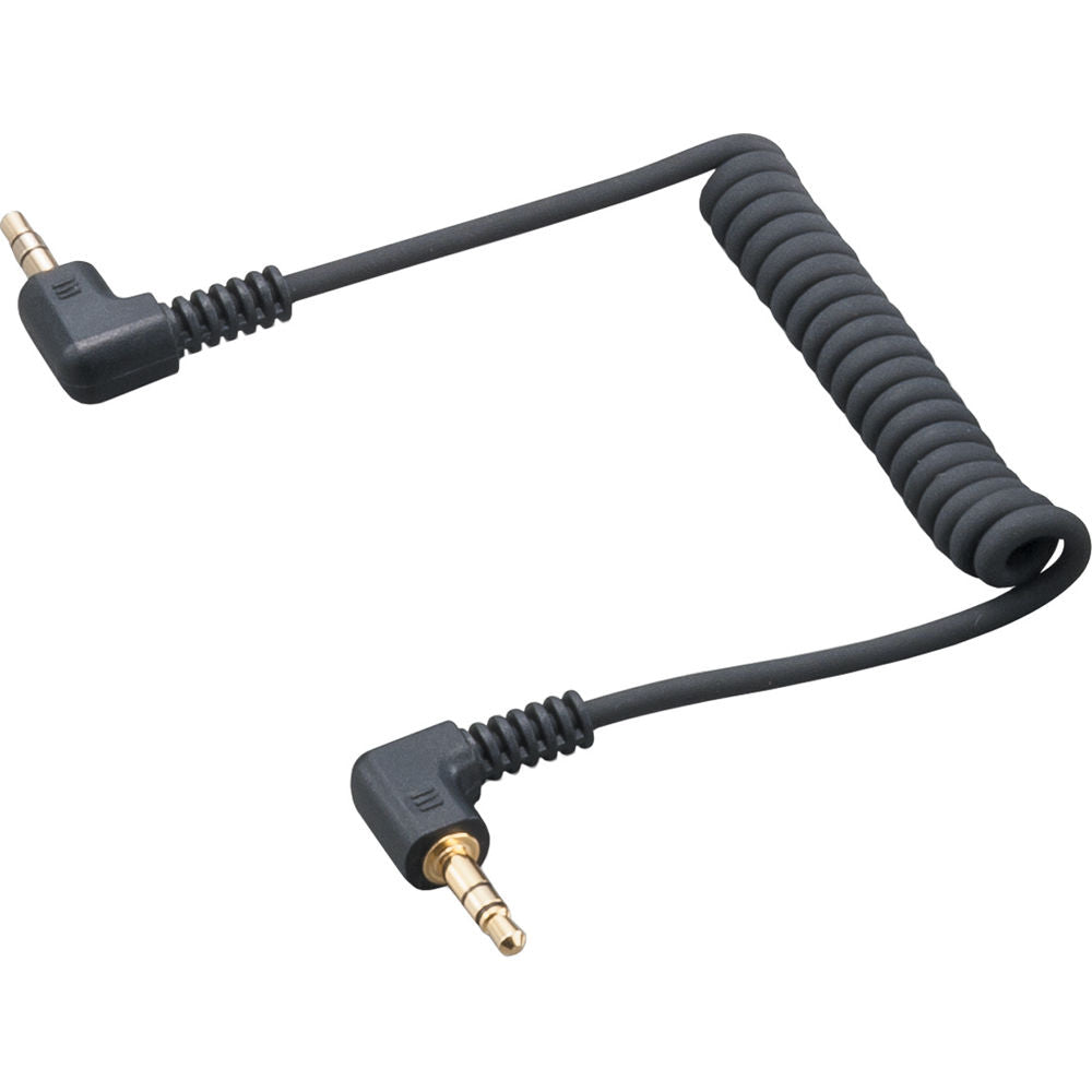 Zoom SMC-1 Stereo Mini Cable for DSLR, TRS to TRS cable showing connectors and cable length for audio recording setup.