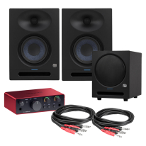 Presonus Eris Studio 5 + Eris SUB 8 BT 2nd Gen + Focusrite Scarlett Solo 4th Gen Bundle