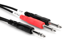 Hosa STP-202 Dual 6.3mm TS - 6.3mm TRS Kabel 2m